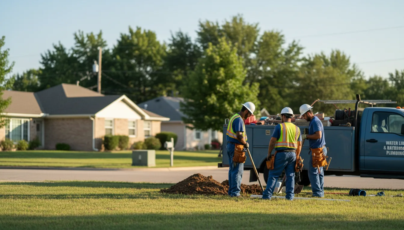 Residential water line and bathroom plumbing service in Commodore, PA